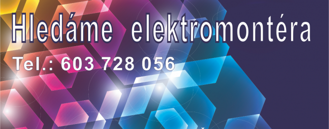 Hledáme ELEKTROMONTÉRA
