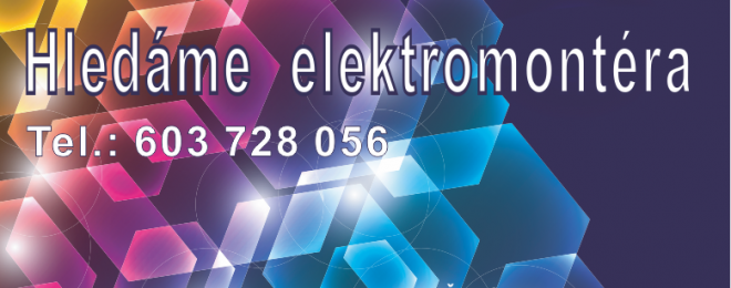 Hledáme ELEKTROMONTÉRA