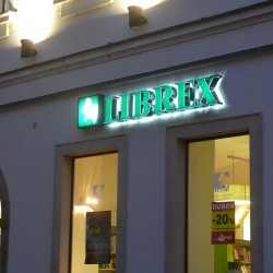LIBREX (2) | Světelná reklama - Plechová plastická 3D reklama