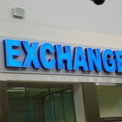 EXCHANGE (1) | Světelná reklama - Plechová plastická 3D reklama