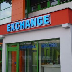 EXCHANGE (2) | Světelná reklama - Plechové plastické nápisy