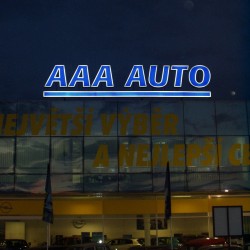 AAA AUTO (4) | Světelná reklama - Plechová plastická 3D reklama na konstrukci na střeše