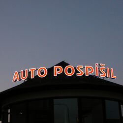 Auto Pospíšil (2) | Světelná reklama - Na konstrukci