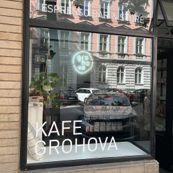 neon a polep výlohy | Grohova
