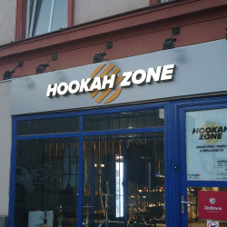 HOOKAH ZONE noc | Světelná reklama - Světelná reklama  v černé barvě – svítící bíle