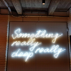 Something really really deep neon | Neonová reklama - Neon na fasádě