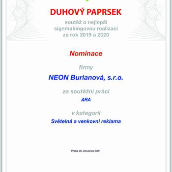 Reference: Neonové osvětlení Paláce ARA 