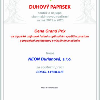 Reference: Světelná reklama SOKOL LYSOLAJE 