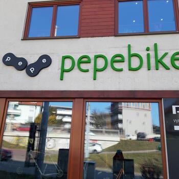 Polystyrenový nápis PEPEBIKE