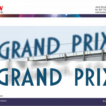Reference: GRAND PRIX - druhý světelný nápis na budově 