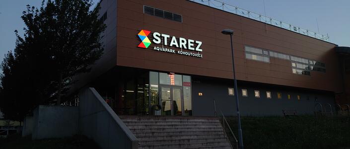 Reference Světelný nápis STAREZ AQUAPARK KOHOUTOVICE 