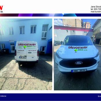 Reference: Polep auta Dřevostavby servis 
